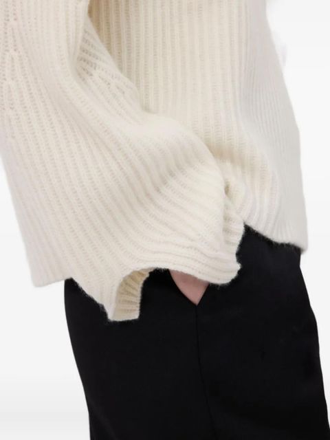 LouLou de Saison AXEL ribbed crew-neck sweater - White