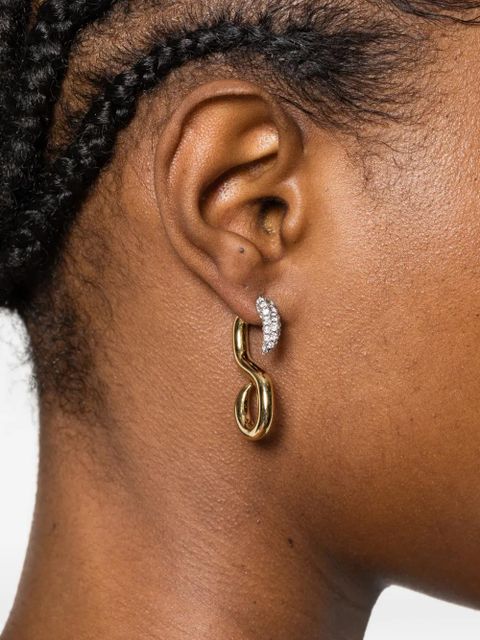 Swarovski S-shape earrings - Gold - zdjęcie produktu nr 2