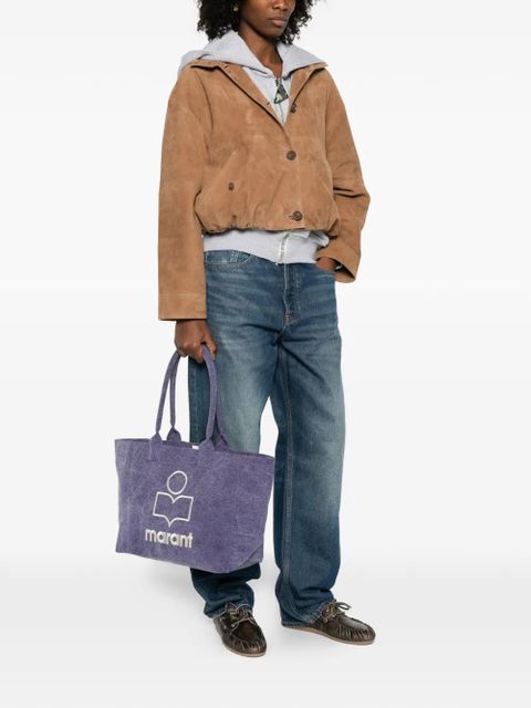 ISABEL MARANT small Yenki logo-embroidered tote bag - Purple