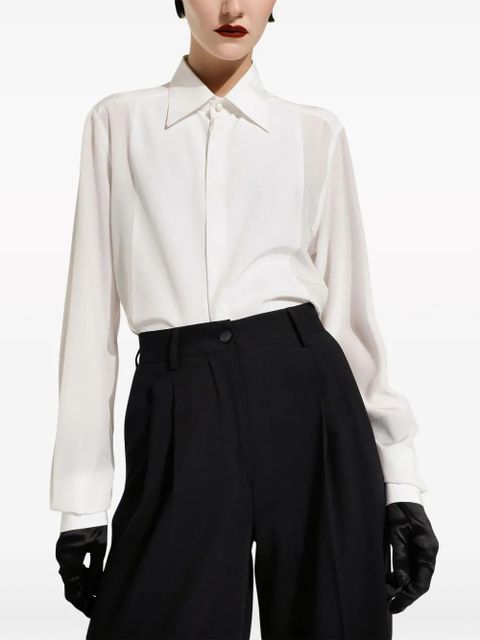 Dolce & Gabbana silk crepe-de-chine shirt - White