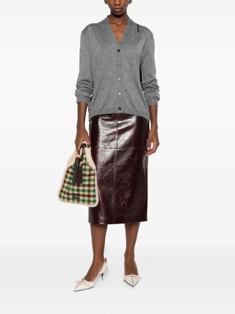 Marni contrast-panel button cardigan - Grey