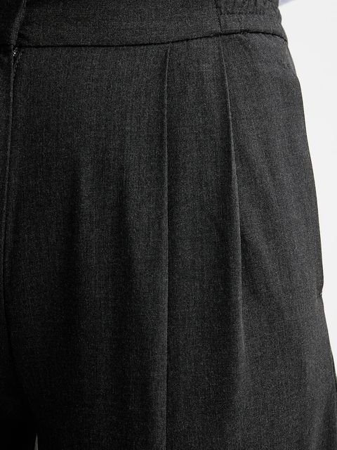 Sessun spodnie damskie kolor szary szerokie medium waist 25107014