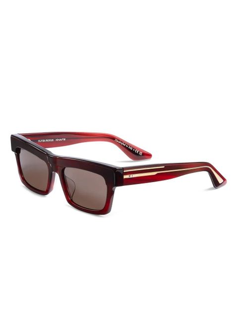 KHAITE rectangle-frame sunglasses - Red - zdjęcie produktu nr 2