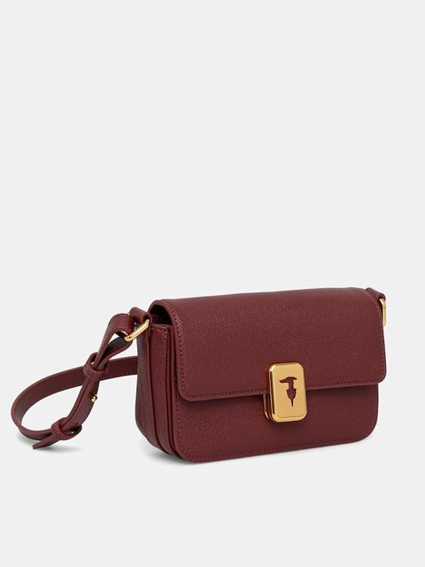 Trussardi torebka skórzana kolor czerwony Z601E106075N