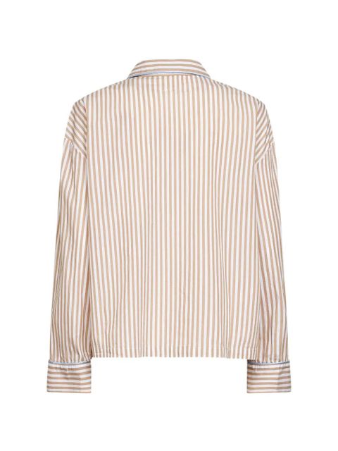 MC2 Saint Barth striped-pattern piping-detailing shirt - Neutrals - zdjęcie produktu nr 2