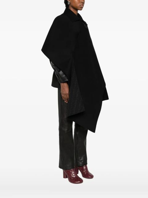 FENDI buttoned cape - Black