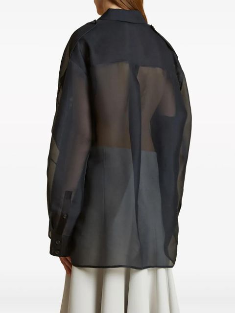 KHAITE The Missa semi-sheer shirt - Black
