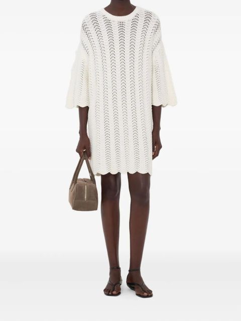 LouLou de Saison Wafa crew-neck midi dress - White - zdjęcie produktu nr 2