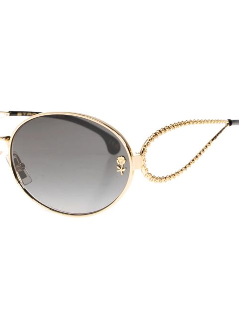 ETRO rose-detail round sunglasses - Gold - zdjęcie produktu nr 2