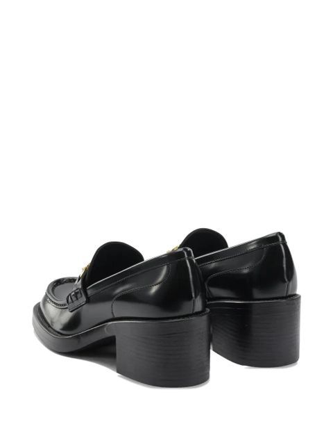 Chloé medallion heeled loafers - Black