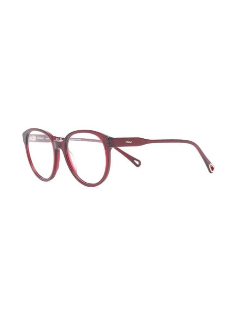 Chloé Eyewear round-frame glasses - Red - zdjęcie produktu nr 2