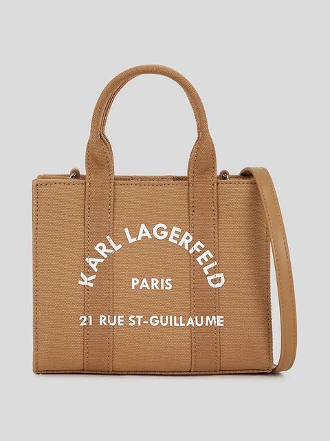 Karl Lagerfeld torebka bawełniana K/RSG kolor brązowy A3W50118 - zdjęcie produktu nr 1