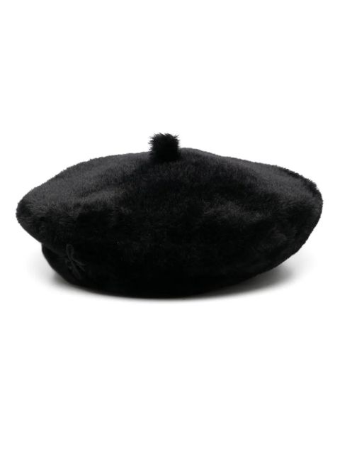 Ruslan Baginskiy faux-fur beret - Black - zdjęcie produktu nr 1