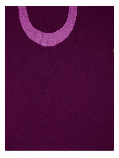 PINKO logo-detail wool scarf - Red - zdjęcie produktu nr 2