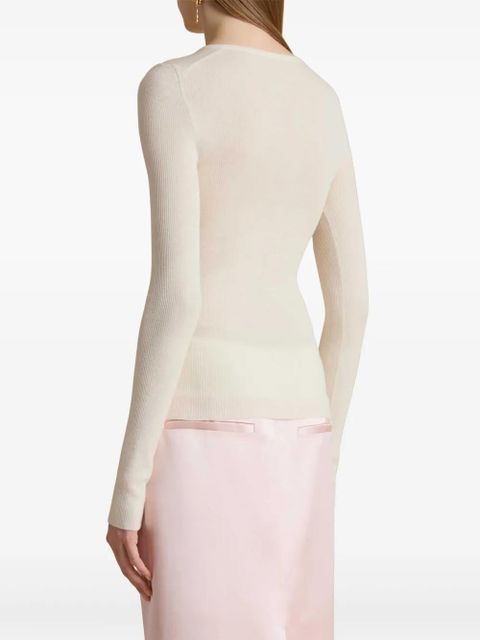 KHAITE v-neck sweater - White - zdjęcie produktu nr 2