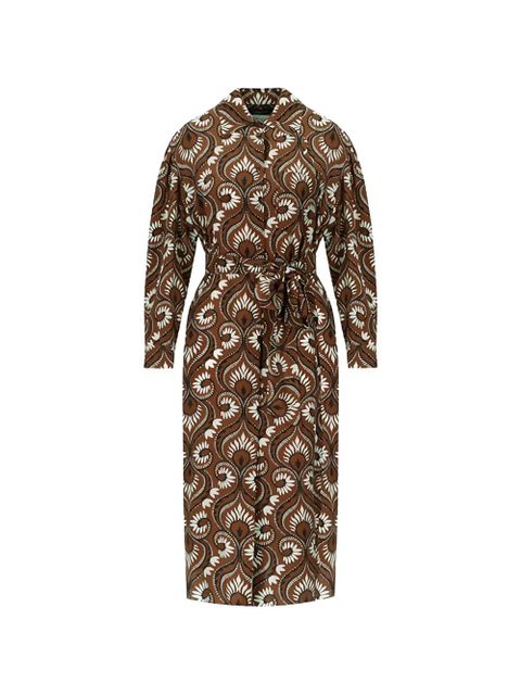 Weekend Max Mara tie-waist printed dress - Brown - zdjęcie produktu nr 1