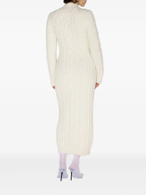 Jean Paul Gaultier Aran knitted long dress - White