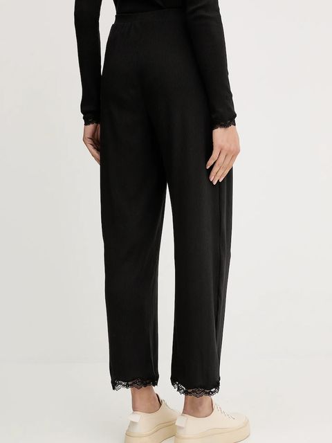 Tommy Hilfiger spodnie piżamowe damskie kolor czarny gładkie UW0UW06074