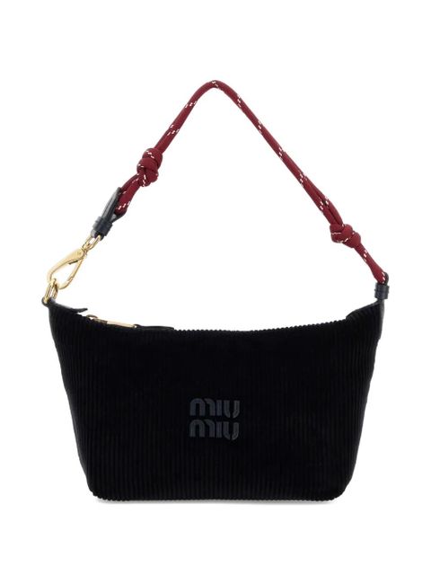 Miu Miu corduroy-effect shoulder bag - Blue - zdjęcie produktu nr 1
