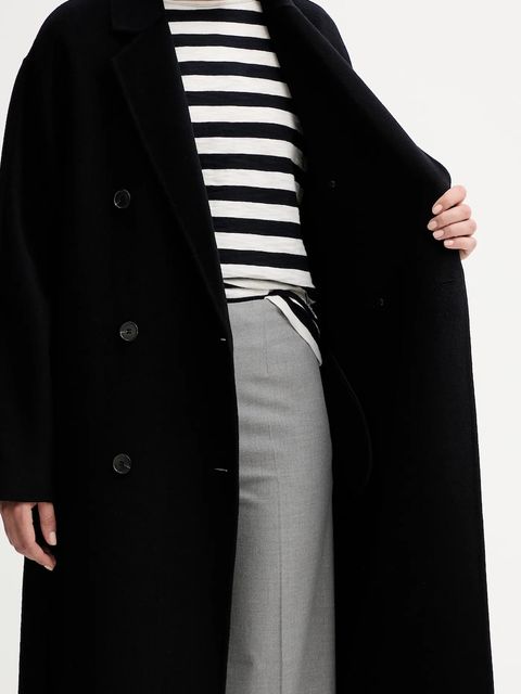 Marc O'Polo płaszcz z wełną kolor granatowy 508005171127