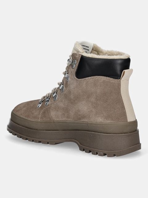 Gant workery zamszowe Wintly damskie kolor brązowy na płaskim obcasie lekko ocieplone 31543082