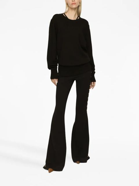 Dolce & Gabbana round-neck drop-shoulder jumper - Black