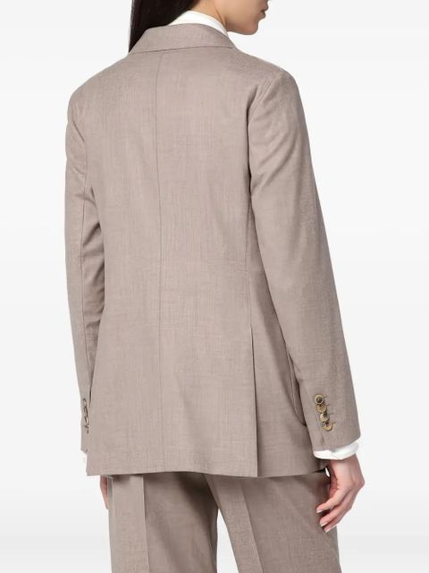 Max Mara double-breasted patch-pocket blazer - Brown