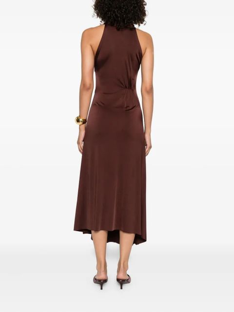 Victoria Beckham high-neck dress - Brown