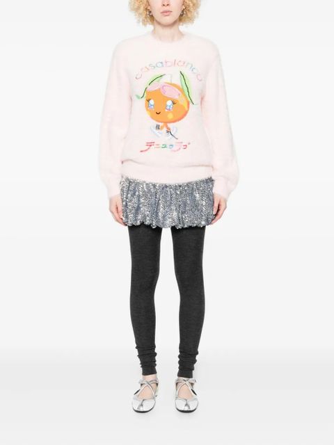 Casablanca logo-embroidered sweatshirt - KAWAII ORANGE - zdjęcie produktu nr 2