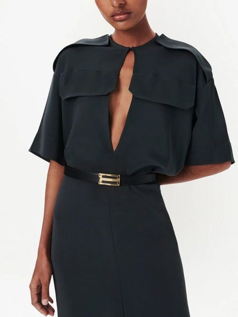 Victoria Beckham utility detail midi dress - Grey