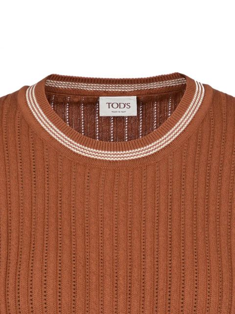 Tod's ribbed-knit top - Brown
