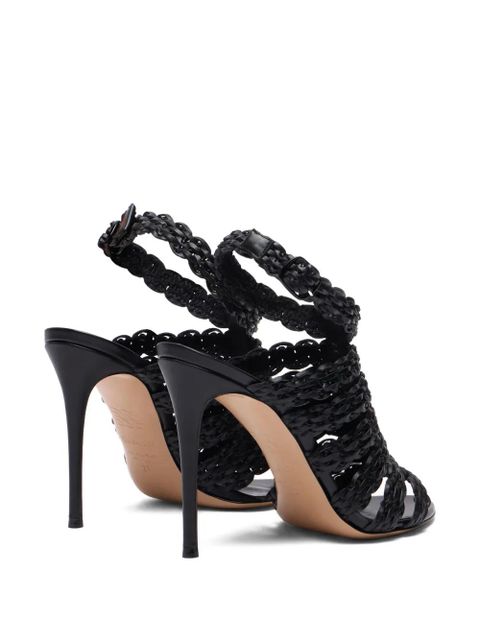 Casadei woven heeled sandals - Black