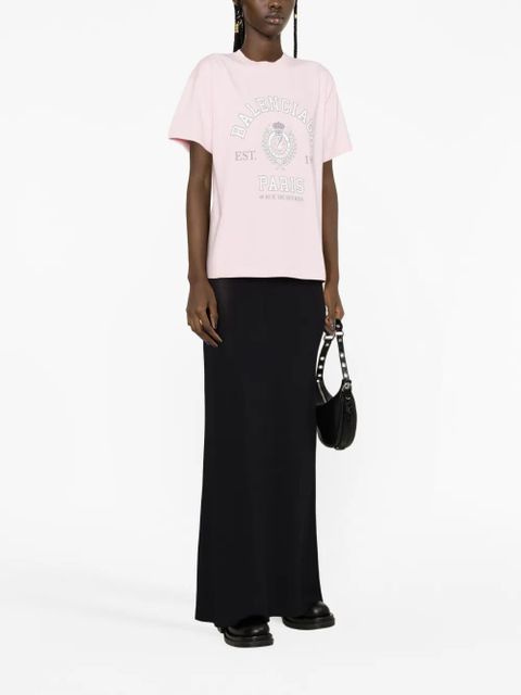 Balenciaga logo-print cotton T-shirt - Pink