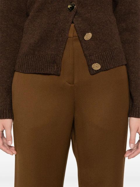 Tory Burch wool twill trousers - Brown