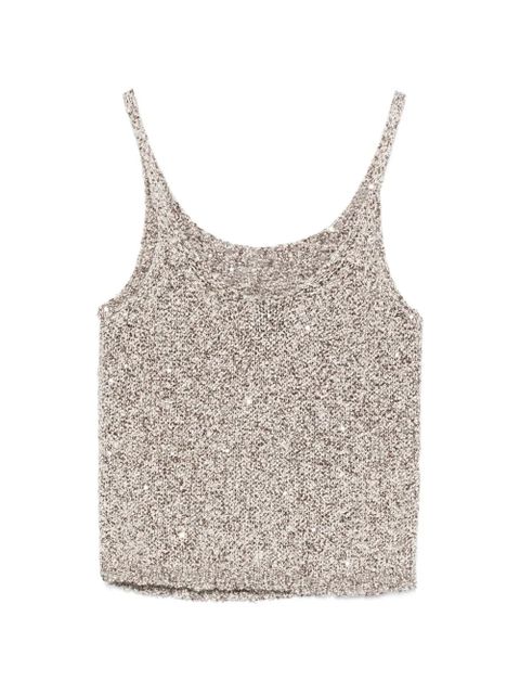 Alysi sequin-embellished knitted top - Neutrals - zdjęcie produktu nr 2