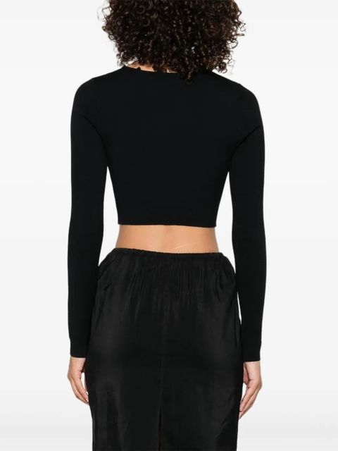 Nanushka button-front ruffled cardigan - Black - zdjęcie produktu nr 2