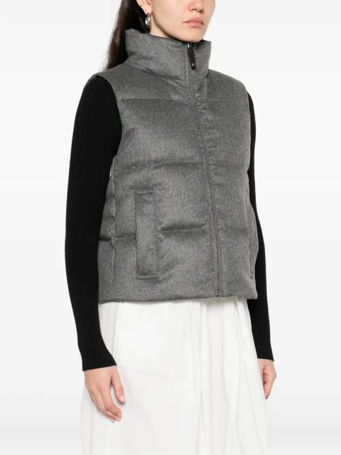 Max Mara zipped puffer gilet - Grey