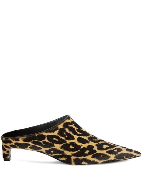 Jil Sander leopard-print mules - Brown - zdjęcie produktu nr 1
