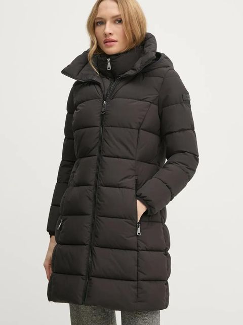 Dkny kurtka damska kolor czarny zimowa DLEMPU97