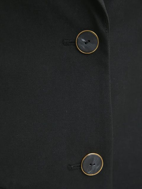 Answear.LAB marynarka taliowana z chustą kolor czarny jednorzędowa gładka