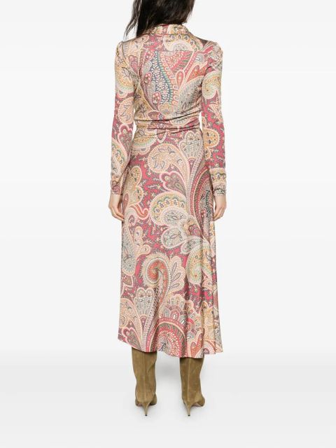 ETRO paisley wrap dress - Neutrals