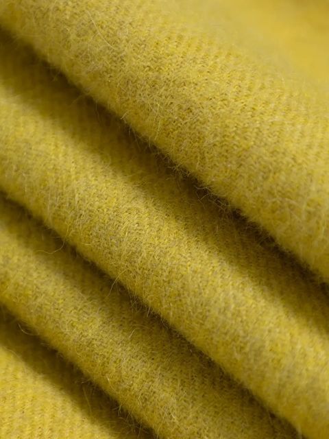 My Alpaca szalik wełniany z alpaki kolor żółty gładki THSINC30180