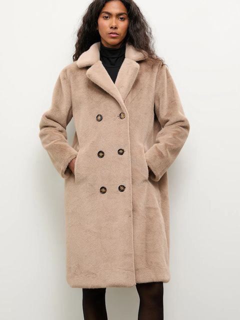 Answear.LAB płaszcz kolor beżowy