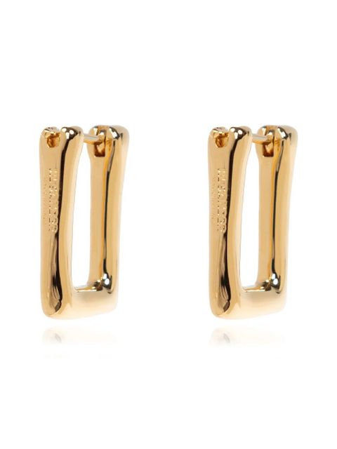 Jil Sander rectangle earrings - Gold