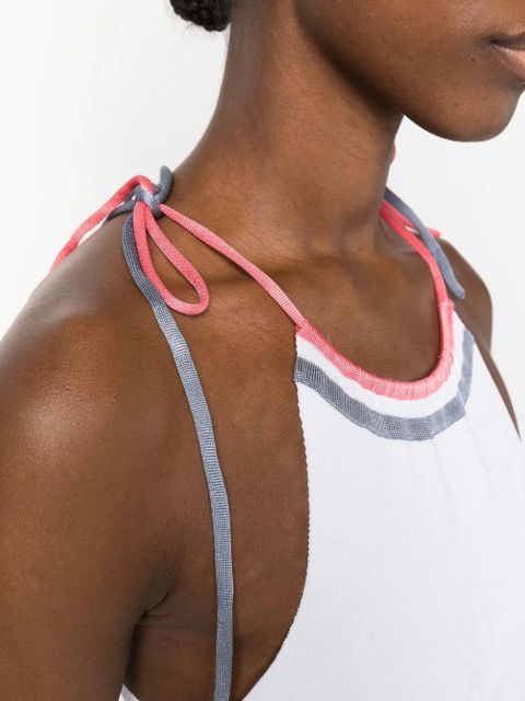 FENDI halterneck knitted dress - White