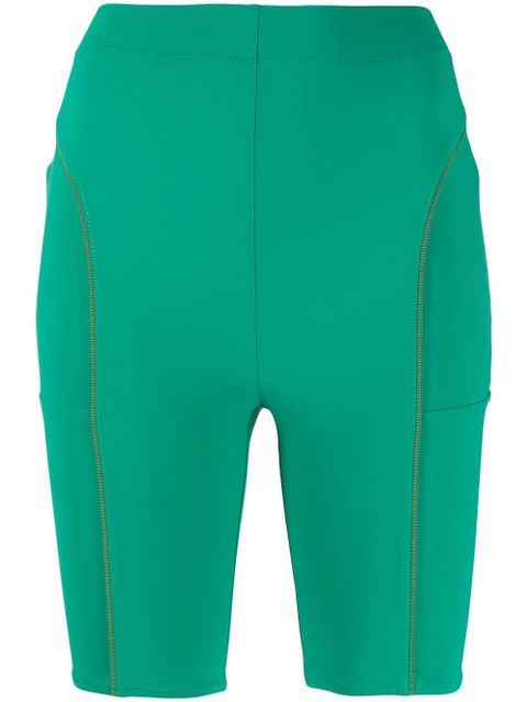 Jacquemus contrasting pipe-trim shorts - Green - zdjęcie produktu nr 1