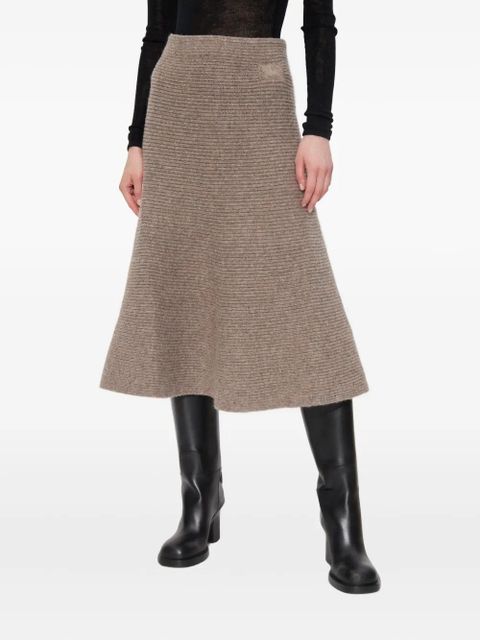 Burberry ribbed-knit flared skirt - Neutrals - zdjęcie produktu nr 2