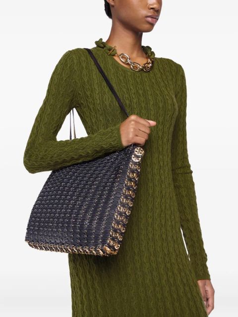 Rabanne 1969 Flip leather tote bag - M027 GOLD/BLACK - zdjęcie produktu nr 2