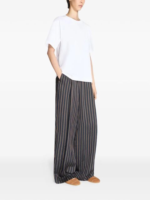 DRIES VAN NOTEN pleated wide trousers - Blue
