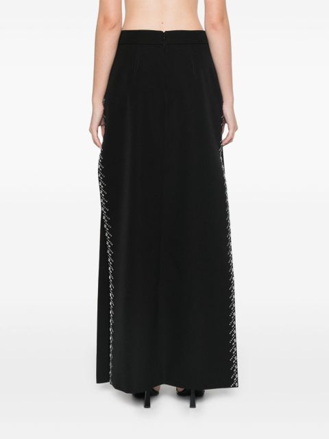 Rabanne rhinestone-embellished maxi skirt - Black